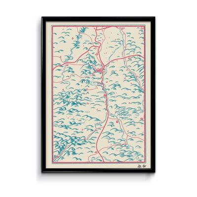 Affiche Carte du Puy-de-Dôme