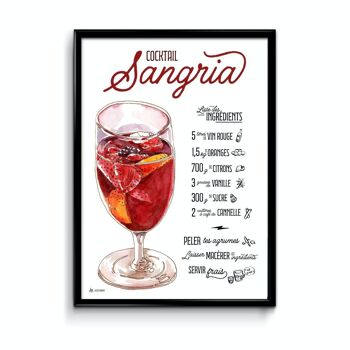 Affiche Cocktail Sangria 1