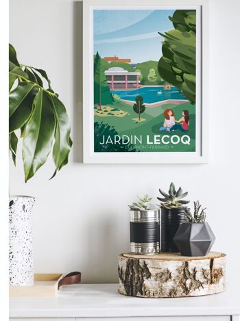 Affiche Jardin Lecoq et lac Clermont-Ferrand 2