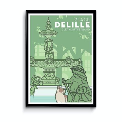 Poster Place Delille Clermont-Ferrand