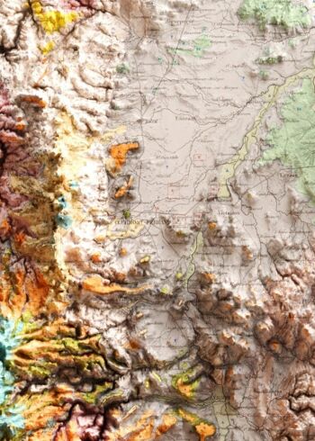 Affiche Carte géologique 3D du Puy-de-Dôme 3