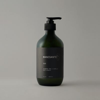 Oud / Hair Shampoo - Champú para el cabello, vegano, de base natural, embalaje sostenible, envases de mascotas reciclables, hecho en Italia, no probado en animales