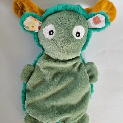 "Pitibouk" emerald green Goat soft toy