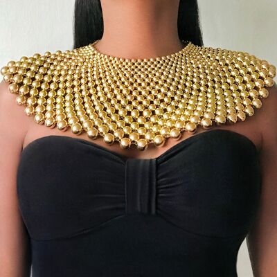 Dichiarazione ASYUT Collana con perline in oro africano