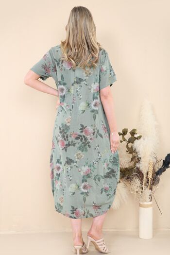 Robe fleurie en coton respirant 3