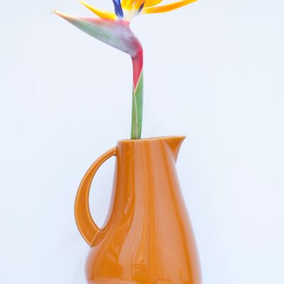 Stoneware pitcher - orange glazed