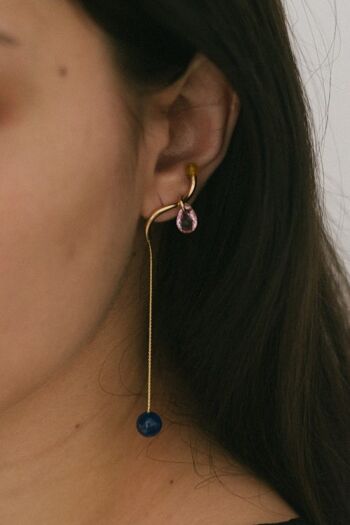 Boucles d'oreilles roses 2