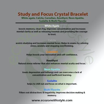 Bracelet de puissance - Bracelet en cristal Study & Focus 4
