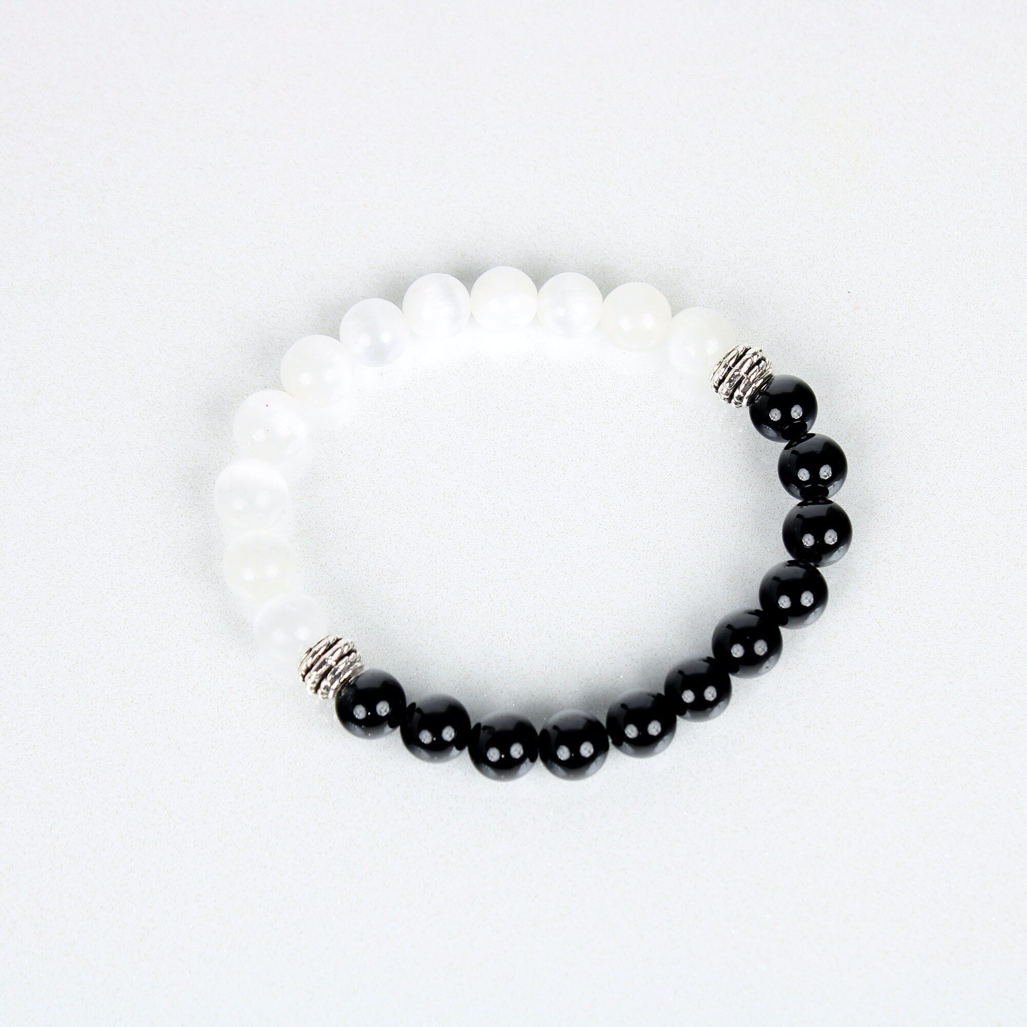 Bracciale Power - Bracciale in cristallo Yin-Yang 8mm Grado A+