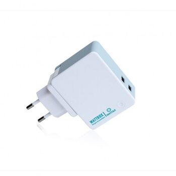 CHARGEUR DOUBLE PORT USB/POWERBANK WATTBOX 1