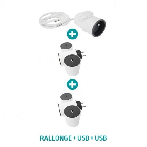 Pack MODULOWATT : Rallonge + 2 USB