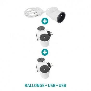 Pack MODULOWATT : Rallonge + 2 USB 1