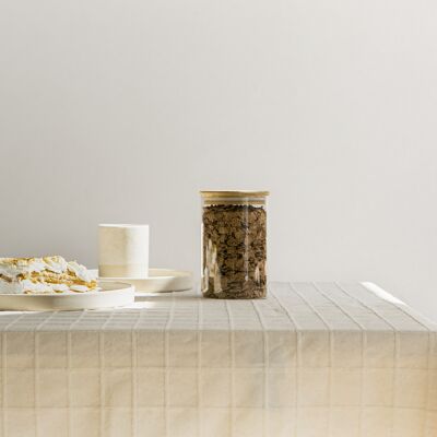 Tischdecke mit Karos - 100 % Baumwolle - NEU - 145 x 180 cm