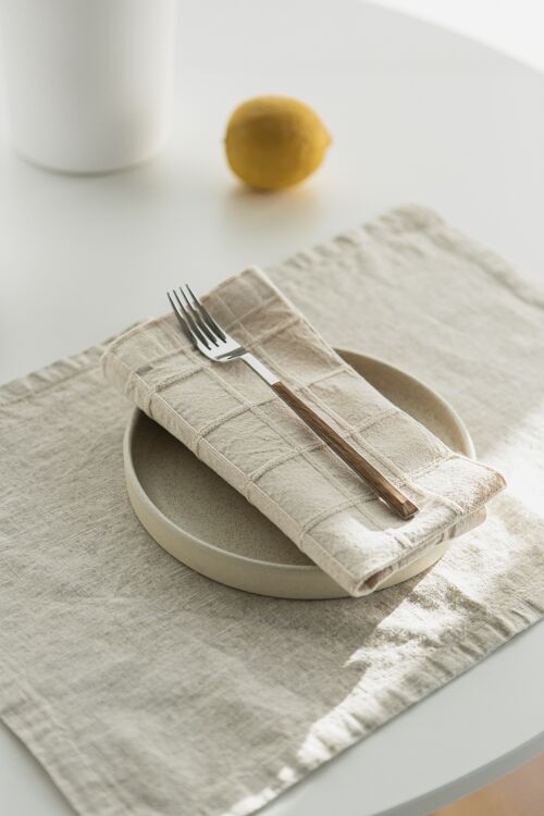 Cotton Napkin with Squares - NEW