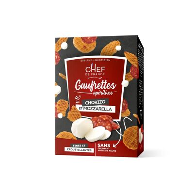 Gaufrettes Apéritives Chorizo et Mozzarella