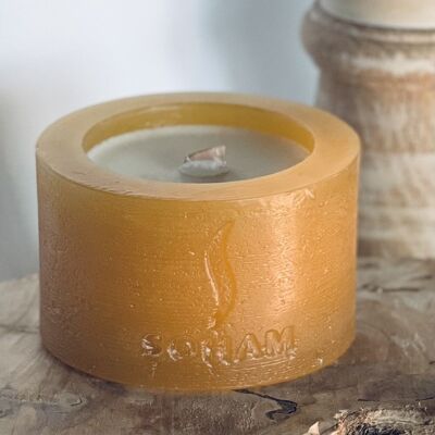 AMBER Scented CANDLE (bougainvillea flower - vanilla - caramel)