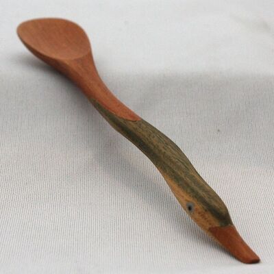 Decorated wooden mate spoon
