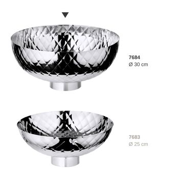 Bol Leonora (Ø 25 cm, hauteur 11 cm / Ø 30 cm, hauteur 14 cm), acier inoxydable martelé et hautement poli 4