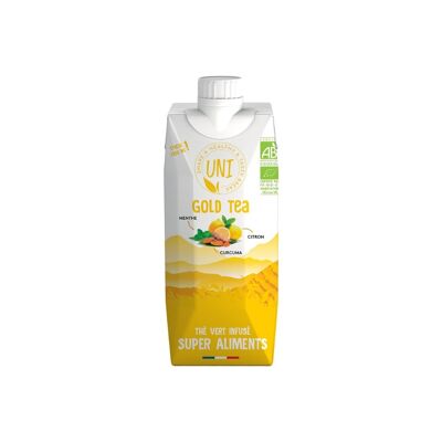 Bio-Eistee-Grüntee-Aufguss - Zitrone, Minze, Kurkuma