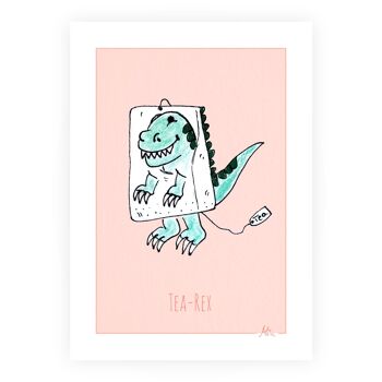 Miniprint/carte postale/carte "Tea Rex" - A6 1