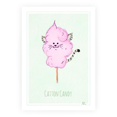 Miniprint/carte postale/carte "Catton Candy" - A6