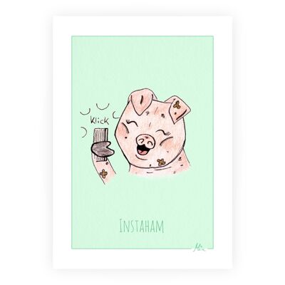 Miniprint/carte postale/carte "Instaham" - A6