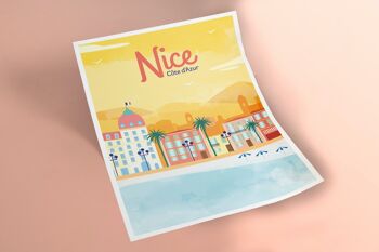 Affiche ville de Nice, format A4, édition limitée 3