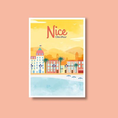 Póster Ciudad de Niza, formato A4, edición limitada