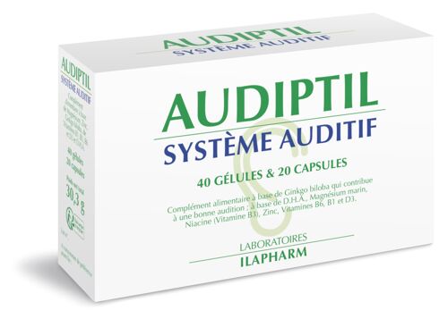 Audiptil - Audition et acouphènes - 40 gélules et 20 capsules