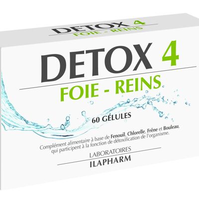 Detox 4 - Plantas - Elimina toxinas - Drenante - 60 cápsulas
