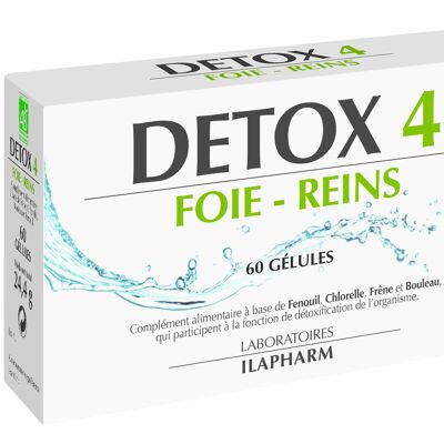 Détox 4 - Plantes- Eliminer les toxines - Draineur - 60 gélules