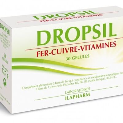 Dropsil Hierro, Cobre, Vitaminas - Vivacidad, dinamismo - 30 cápsulas