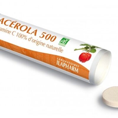 BIO Acerola - 100% natürliches Vitamin C - 15 Kautabletten