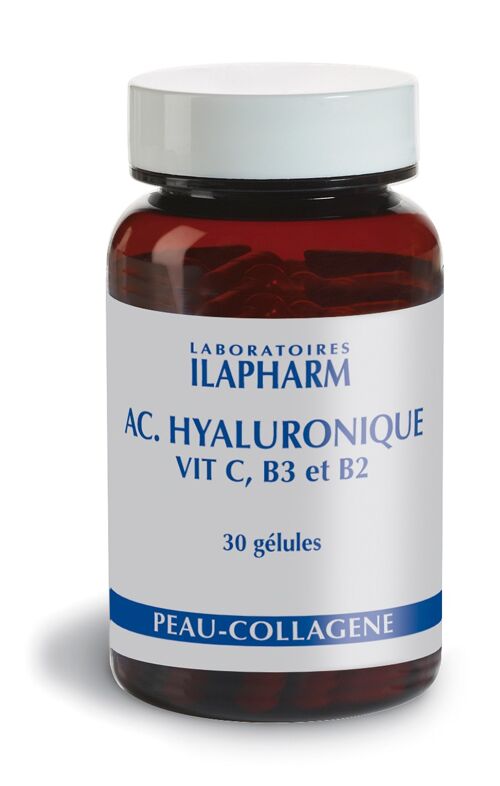 Acide hyaluronique, Vit C, B3, B2 - Anti-âge - 30 gélules