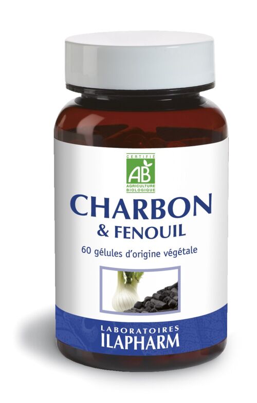 Charbon Fenouil BIO - Ballonnement, flatulences - 60 gélules