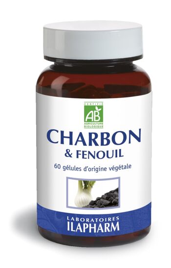 Charbon Fenouil BIO - Ballonnement, flatulences - 60 gélules