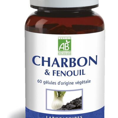 Charbon Fenouil BIO - Ballonnement, flatulences - 60 gélules