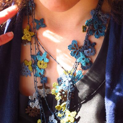 "KAPADOKYA" long necklace, spring color