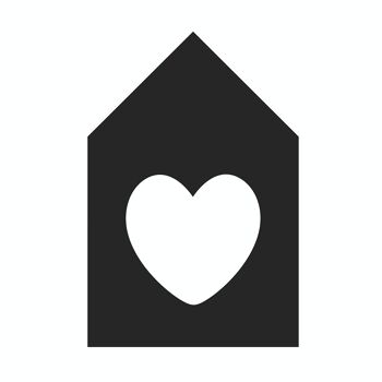 Mini Tampon Maison avec Coeur 2
