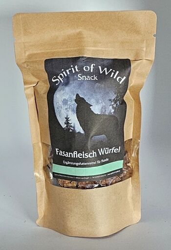 Cubes de viande de faisan Spirit of Wild Snack 100g 2