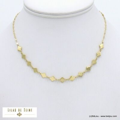 Kleeblatt-Halskette aus Edelstahl für Damen 0122062
