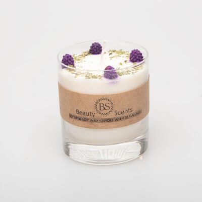 Large Candles with Blackberry in glass container