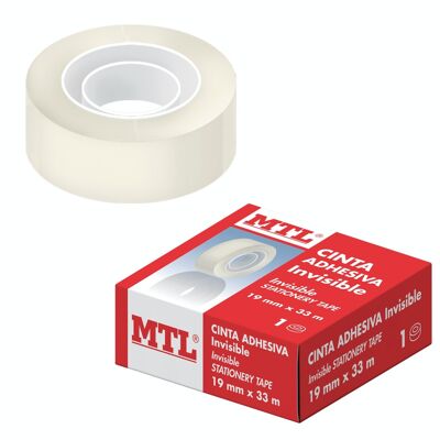 Box of invisible tape, 19 mm x 33 m