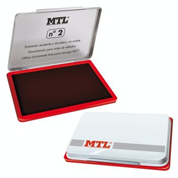 Tampon métallique à sceller format 109x70 mm rouge