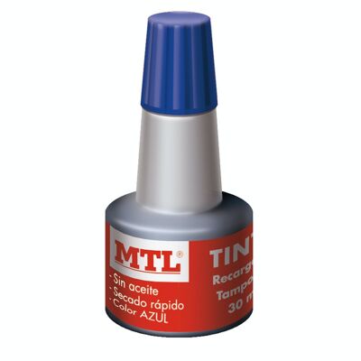 Ink for stamps and stamps 30 ml. blue