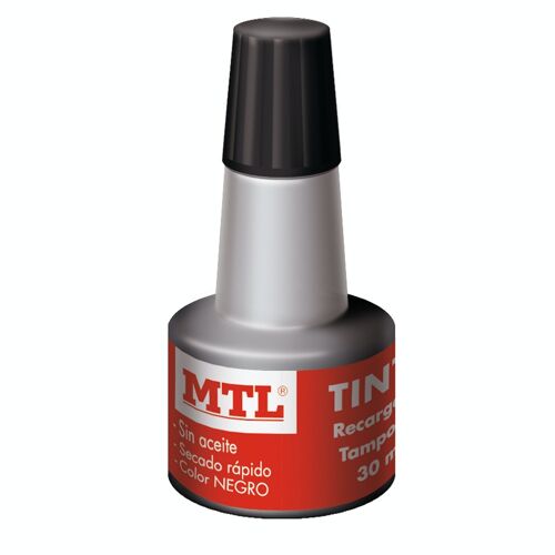 Tinta para tampones y sellos 30 ml. negra