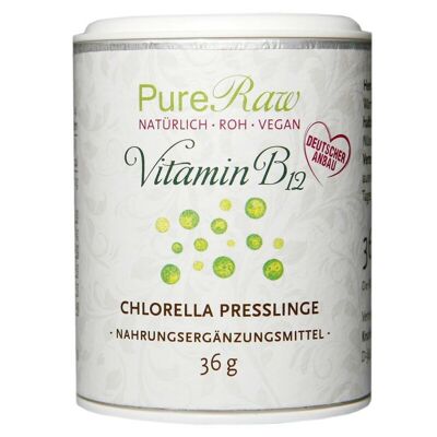Vitamina B12, Chlorella pellets (Alemania), (cruda) 36 g