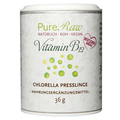 Vitamin B12, Chlorella Presslinge (Deutschland), (Roh) 36 g