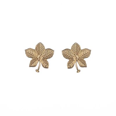 Sycamore Leaf Earrings - large studs