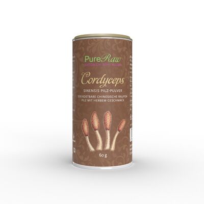 Cordyceps mushroom powder (caterpillar mushroom / pupa seed leg), (raw) 60 g